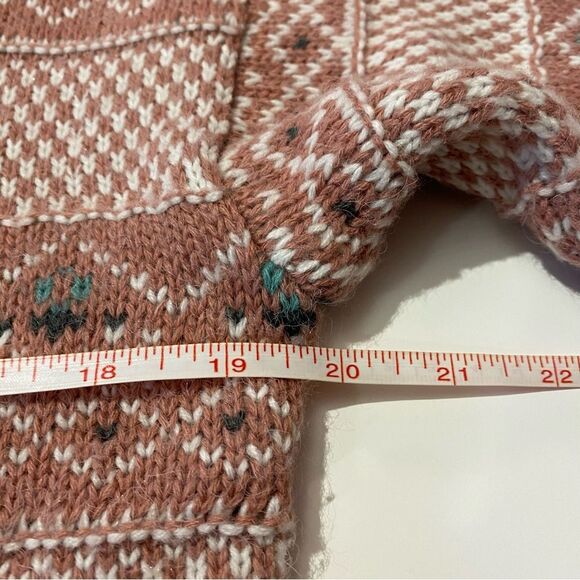 Vintage 1980's Gina Peters Knitted Geometric Pattern Cardigan Sweater Women's M - Picture 5 of 12